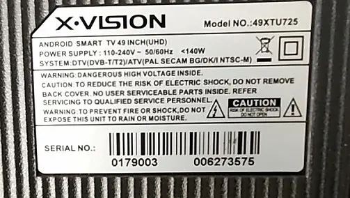 یافتن مدل کد تلویزیون سامسونگ